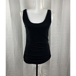 Last Tango Made in USA Side Cinched Ruched Scoop Neck Tank Top -Small